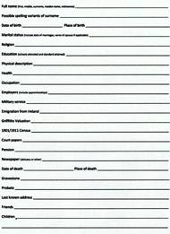 genealogy worksheet ancestry toolkit organised organizer