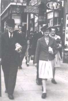 Patrick Doyle strolling down O'Connell Street 1947