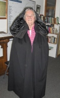 Maura Hurley models the traditional Irish Cloak.