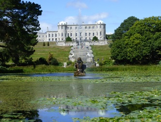 Powerscourt, Co Wicklow, view from south side of pond.