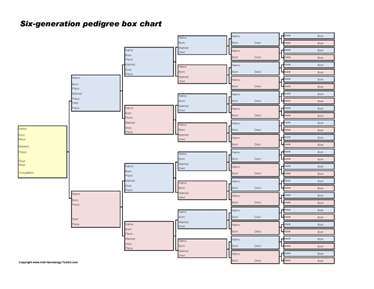 This free printable genealogy form is also known as a pedigree chart