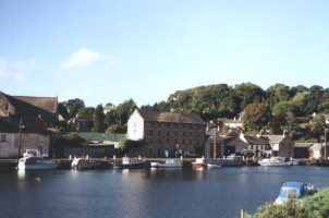 View of the riverside at Graiguenamanagh in County Kilkenny