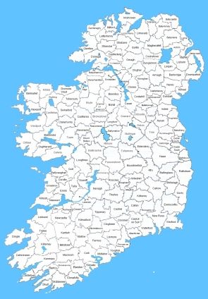 HISTORY OLD IRELAND IRISH MAP KILKENNY LEITRIM LOUTH SURNAMES 