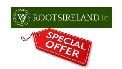 RootsIreland - logo and special offer tag
