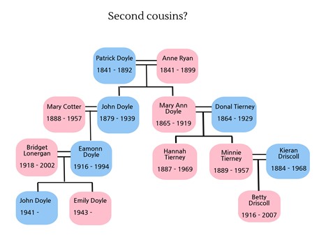 Family Tree Cousins Chart