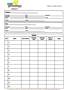 Free family genealogy sheets