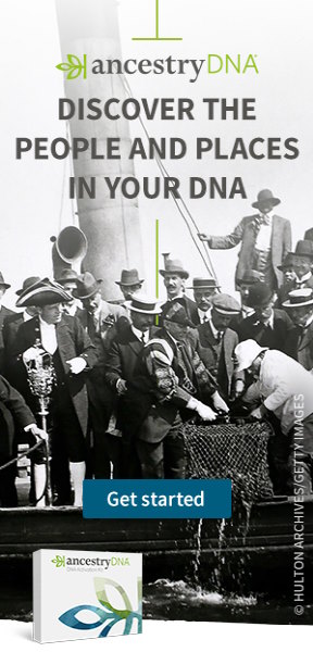 AncestryDNA ad showing people on boat