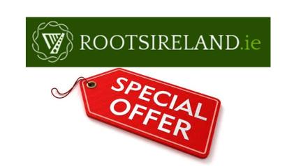 RootsIreland - logo and special offer tag