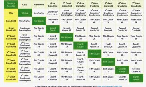 Family History Relationship Chart